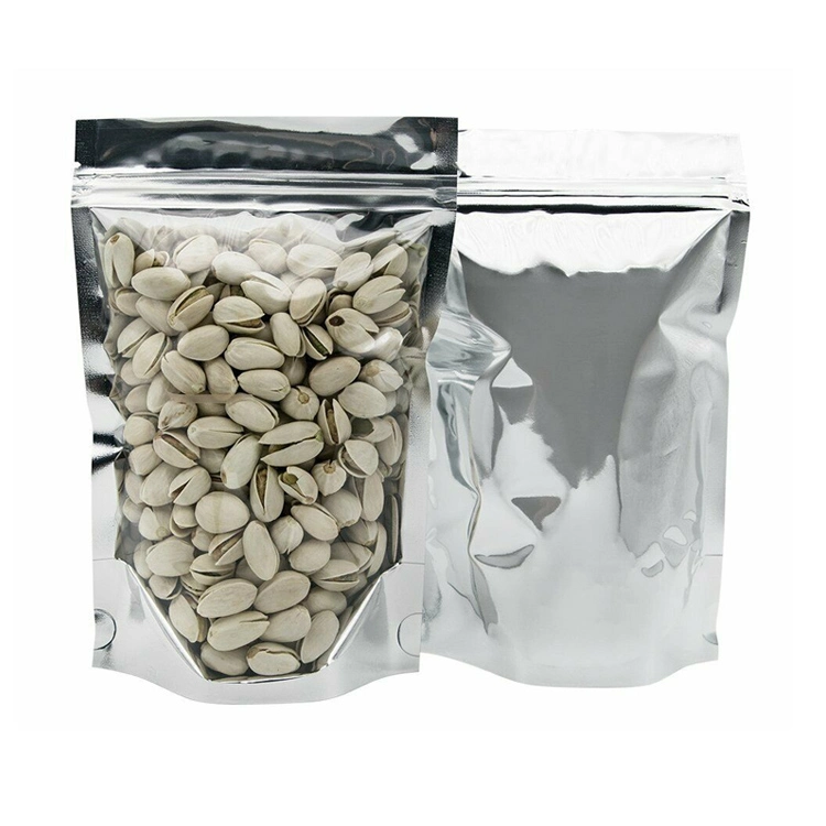 Sugar Fruit Salt Food Packaging Aluminum Foil Mylar Spice Bags Transparent Clear Stand up Zip Lock Resealable Beef Nuts Rice Coffee Cereal Tea Plastic Pouch