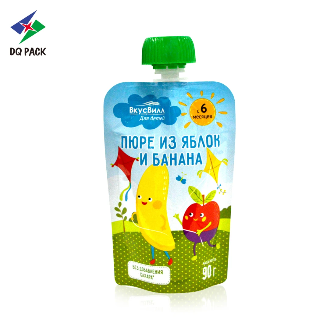 Dq Pack Hot Sale 90g Baby Food Packaging Bag Ruassia Spout Pouch Food Packaging Pouch