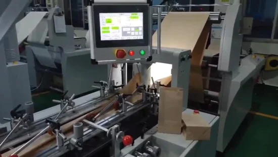 Vollautomatische Papiertüten-Herstellungsmaschine Kraft Kostengünstige flache Papiertüten-Herstellungsmaschine mit quadratischem Boden